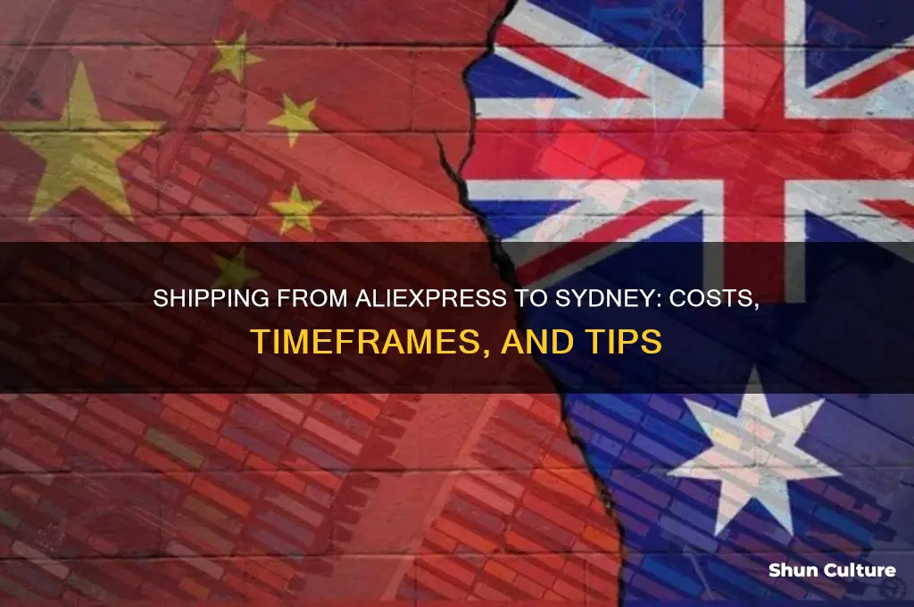 what is shipping from ali aliexpress to sydney australia