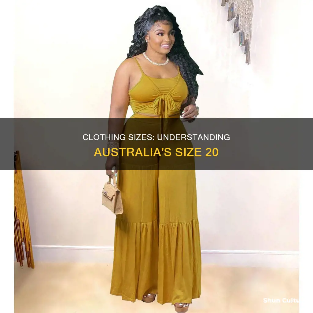 what is size 20 in australia