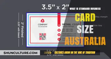 Business Card Dimensions: Australian Standard Size