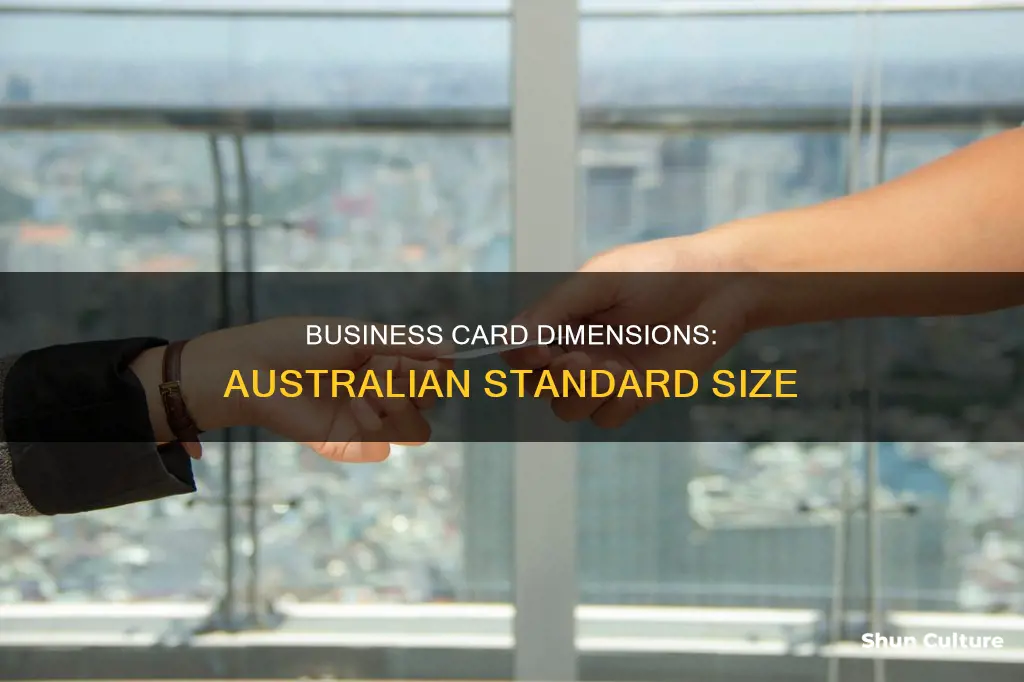 what is standard business card size australia