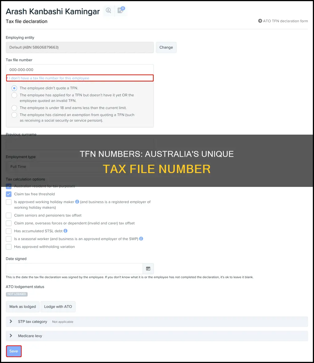 what is tfn number australia
