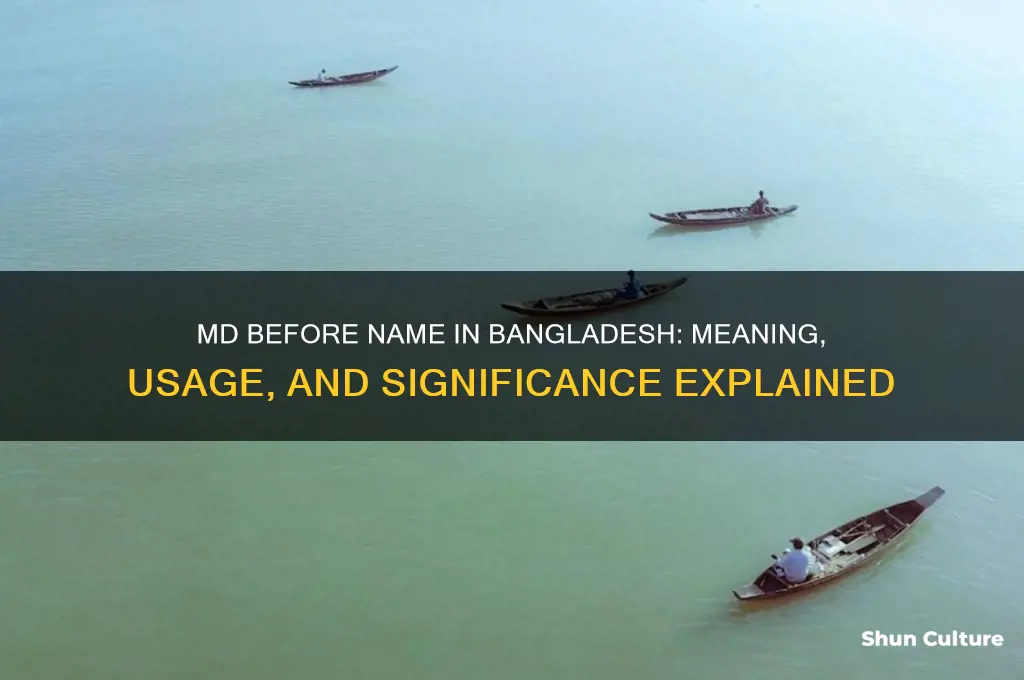 what is the abreviation md before name in bangladesh