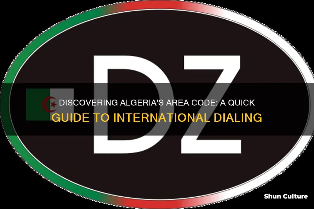 what is the area code of algeria