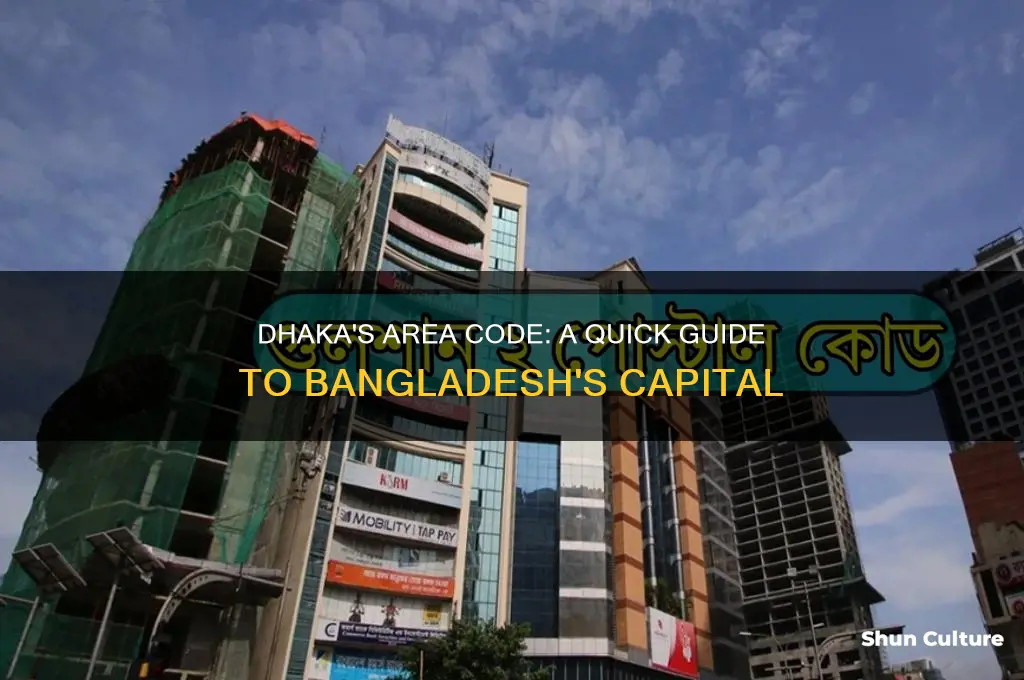 what is the area code of dhaka bangladesh