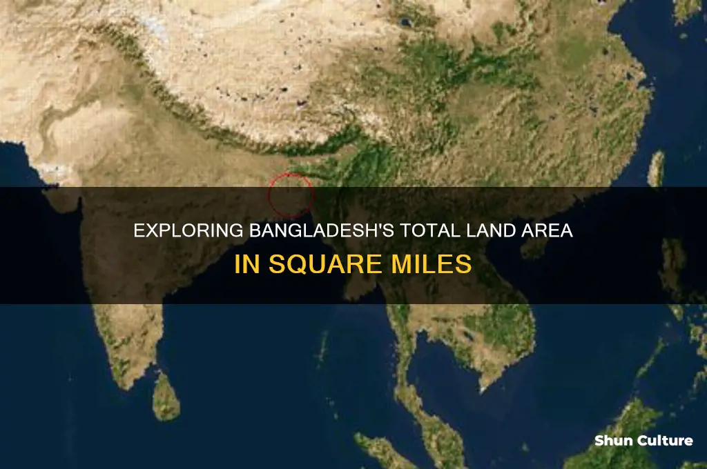what is the area of bangladesh in miles