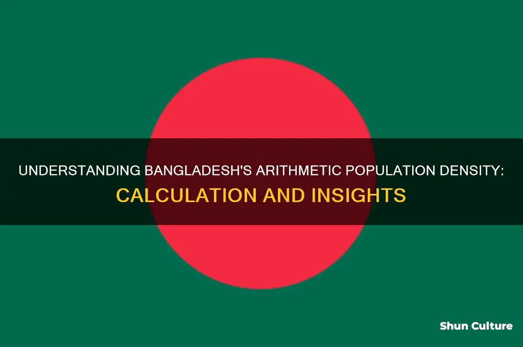 what is the arithmetic density of bangladesh