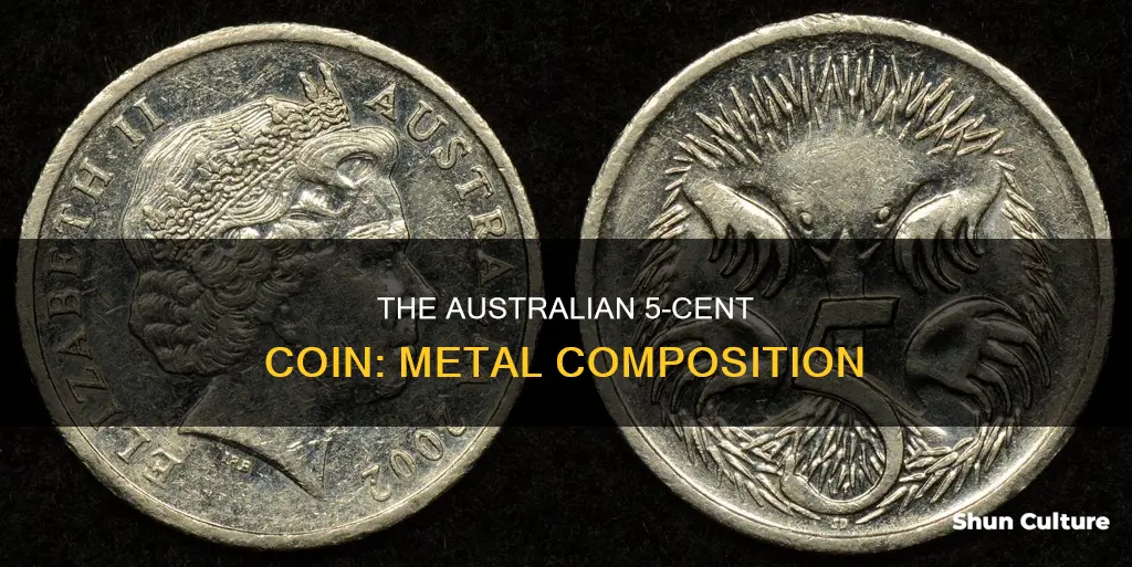 what is the australian 5 cent coin made of