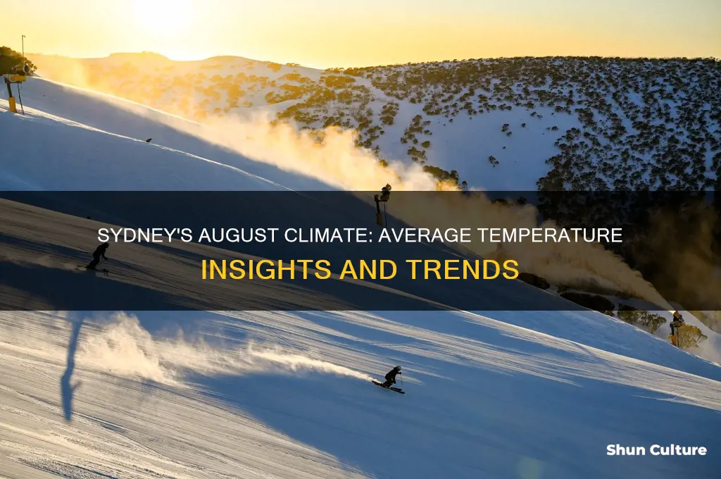 what is the average temperature in sydney australia in august