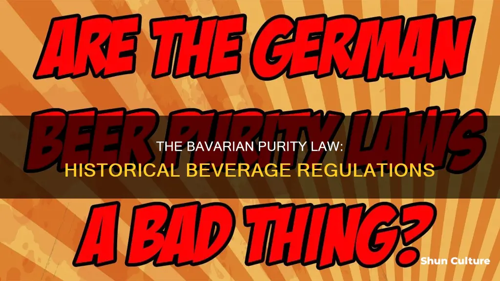 what is the bavarian purity law of 1516