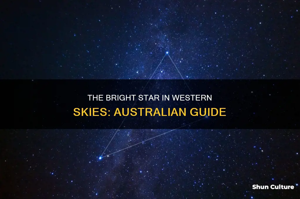 what is the bright star in the western sky australia