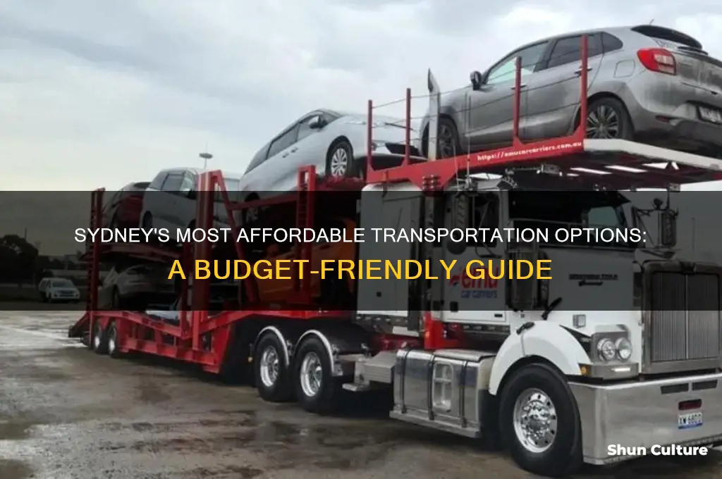 what is the cheapest mode of transportaiton in sydney australia