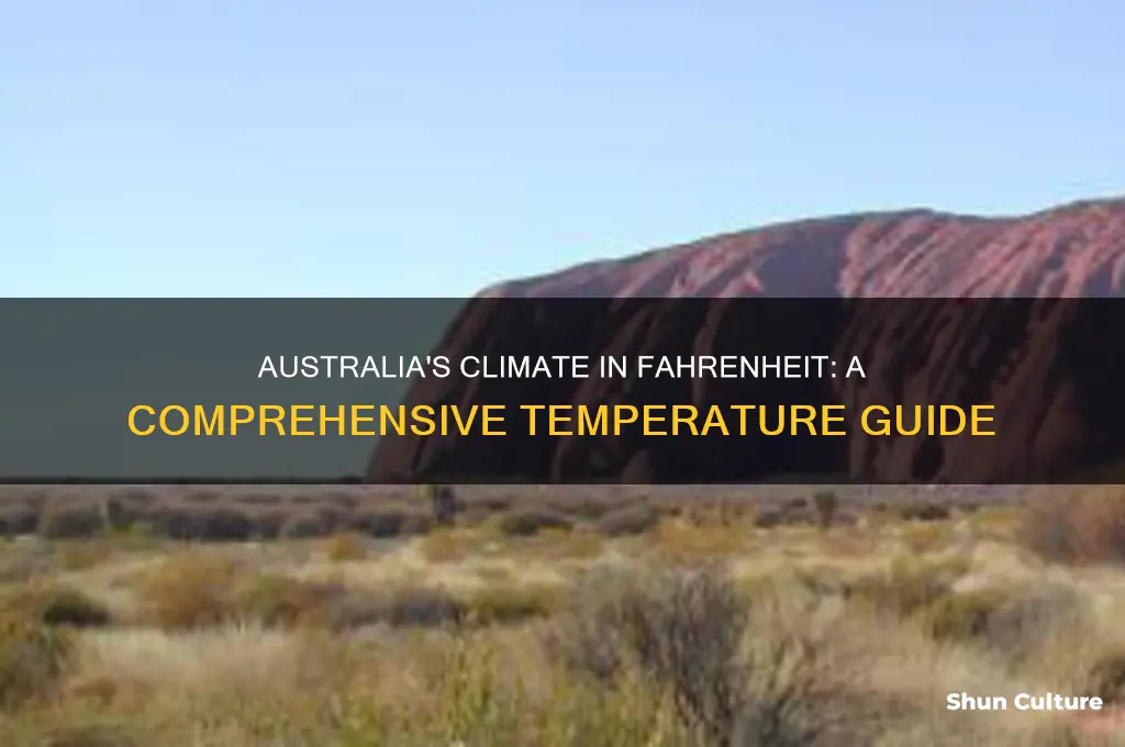 what is the climate like in australia in fahrenheit