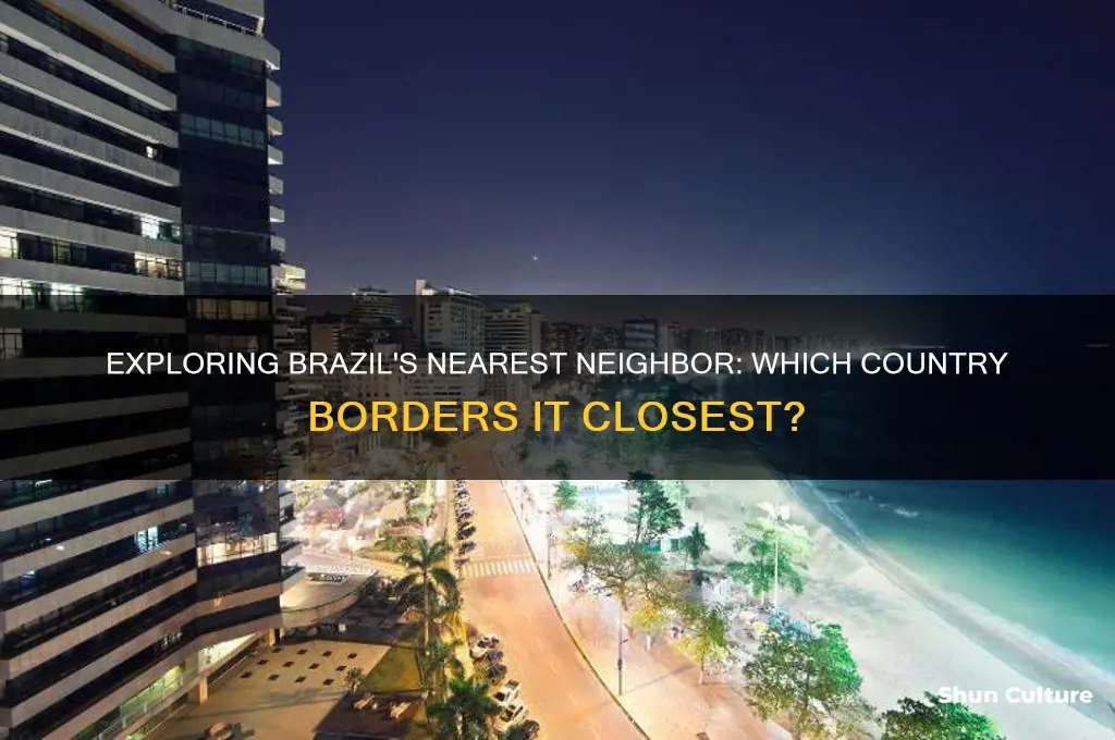 what is the closest country to brazil