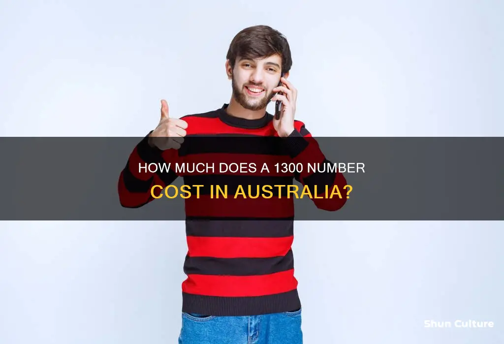 what is the cost of a 1300 number in australia