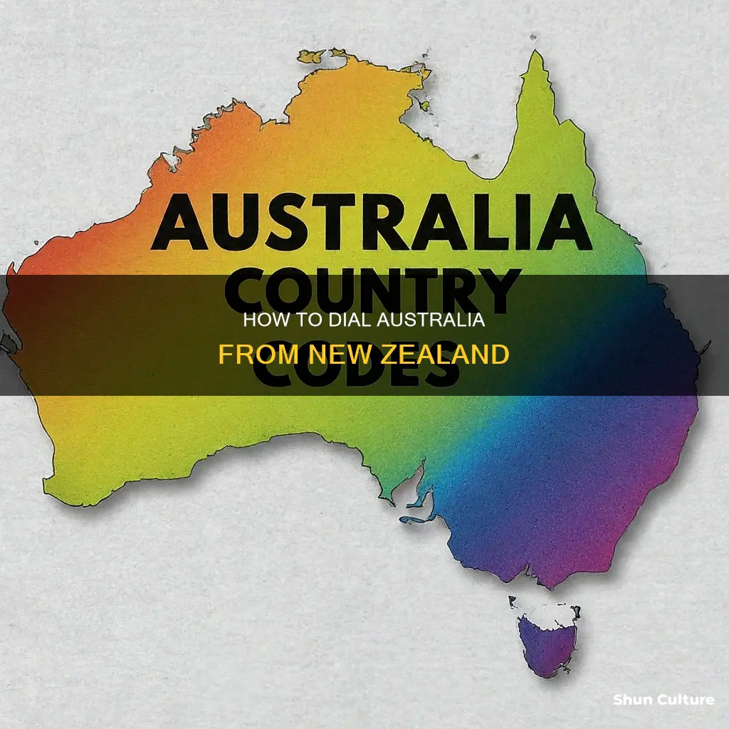 what is the country code for australia from new zealand