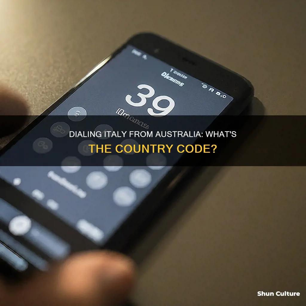 what is the country code for italy from australia
