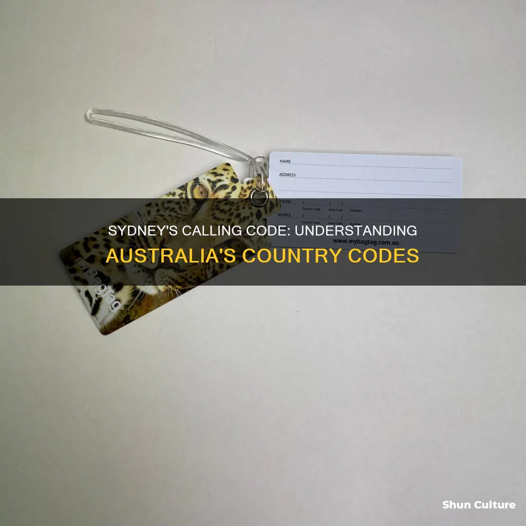 what is the country code of sydney australia
