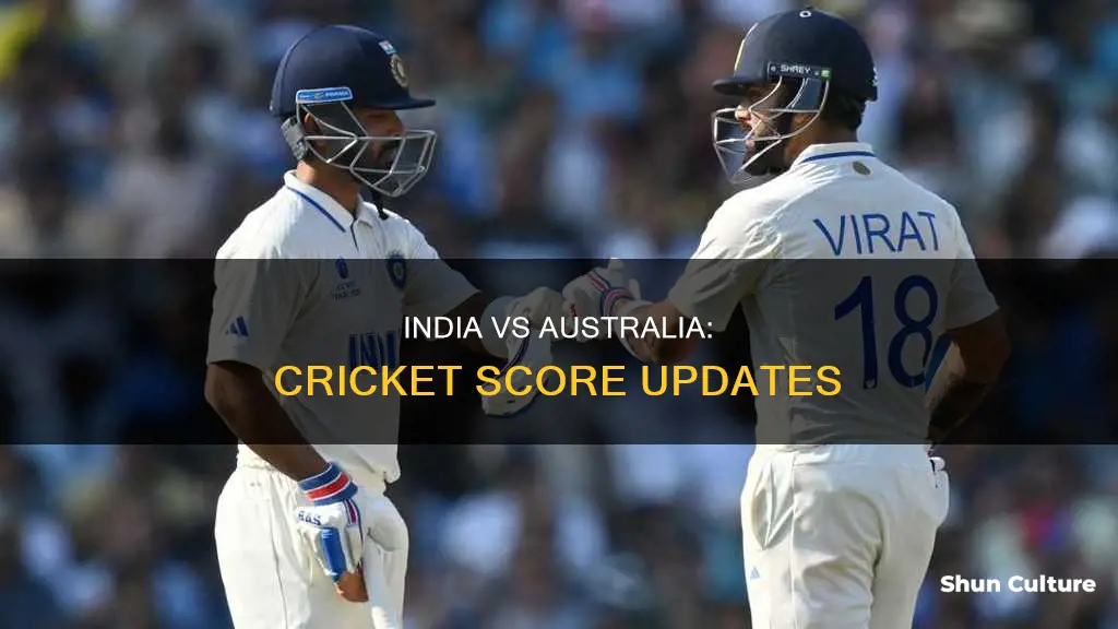 what is the cricket score between india and australia