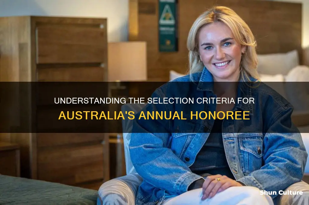 what is the criteria for australian of the year