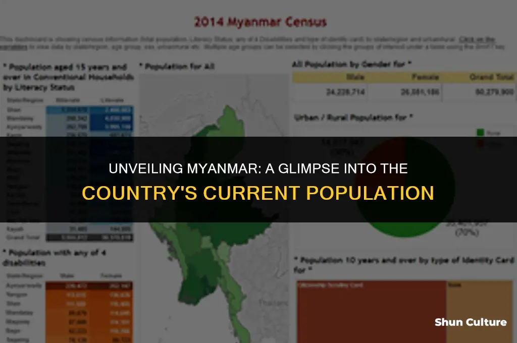 what is the current population of burma