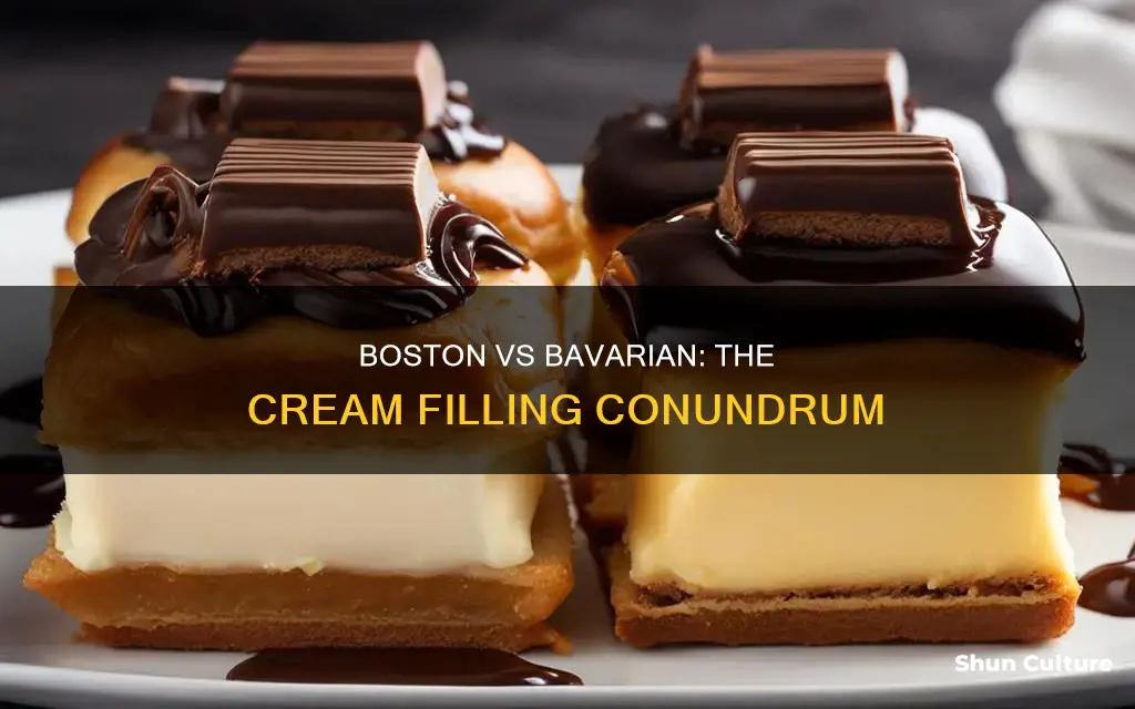 what is the difference between boston cream and bavarian cream