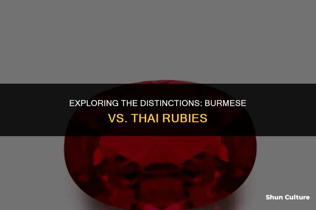 what is the difference between burma and thai ruby