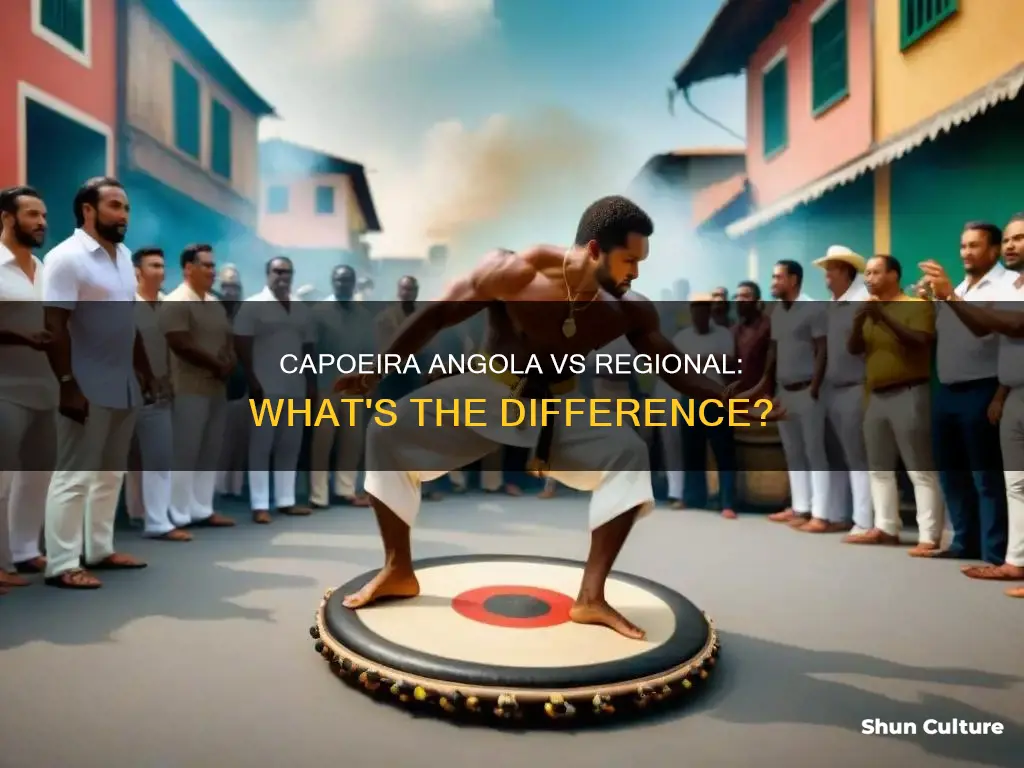 what is the difference between capoeira angola and regional