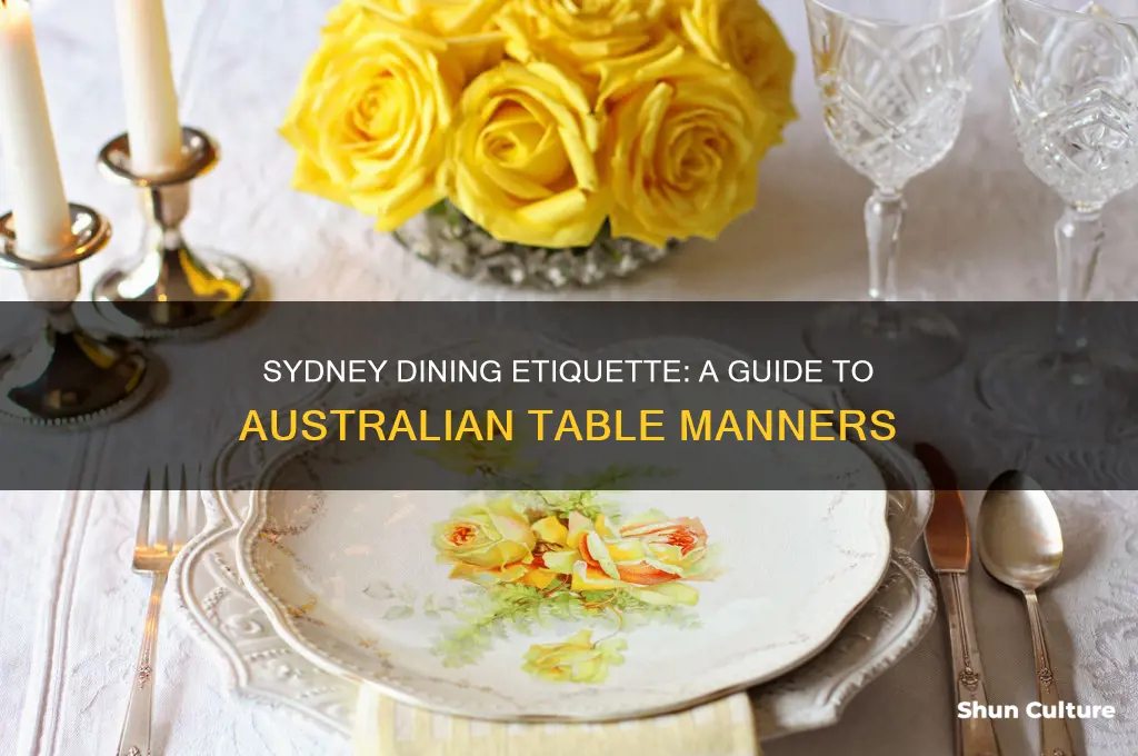 what is the dinning etiquette in sydney australia
