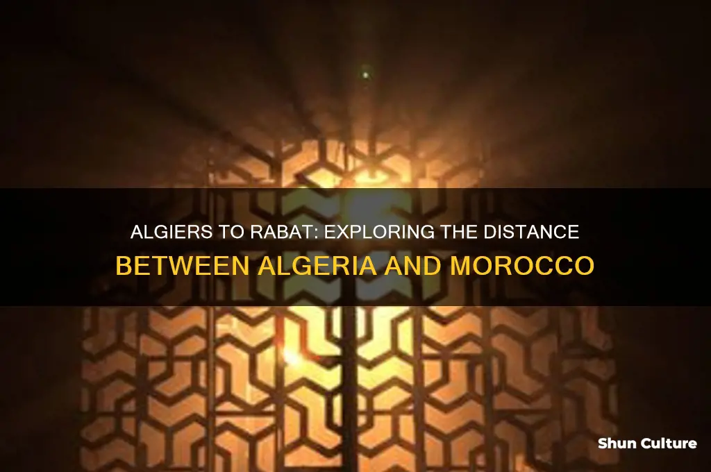 what is the distance from algiers algeria to rabat morocco