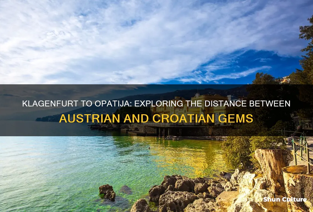 what is the distance from klagenfurt austria opatija croatia