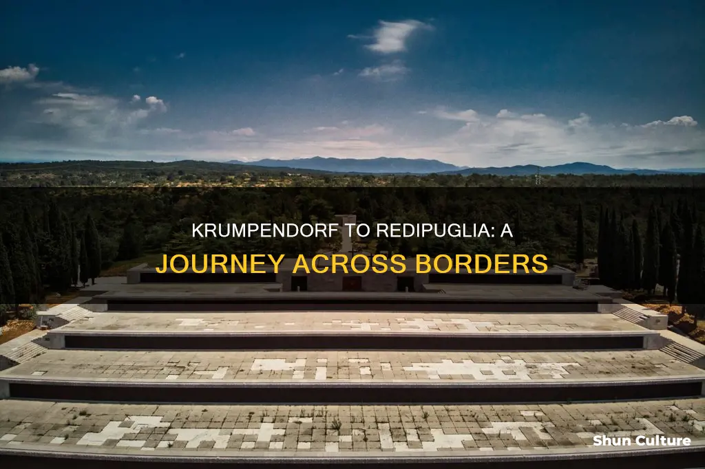 what is the distance from krumpendorf austria to redipuglia italy