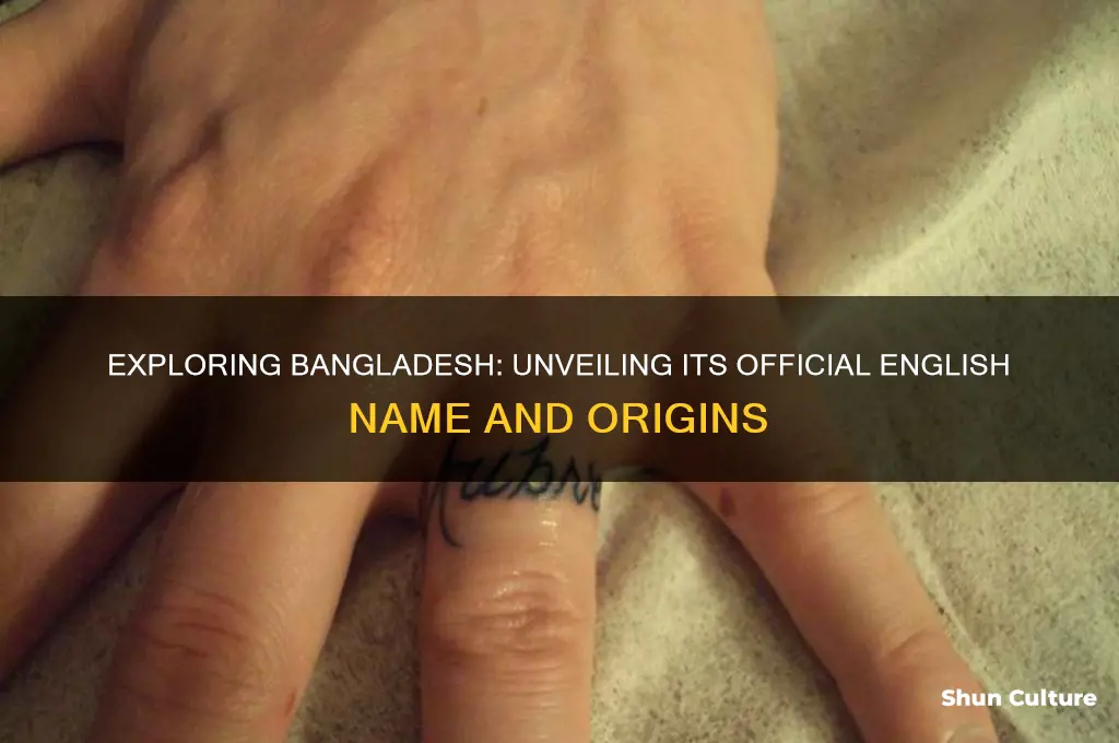 what is the english name of bangladesh