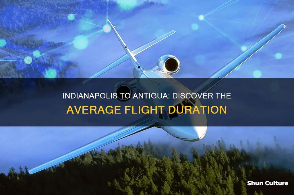 what is the flight time frome indianapolis in to antigua