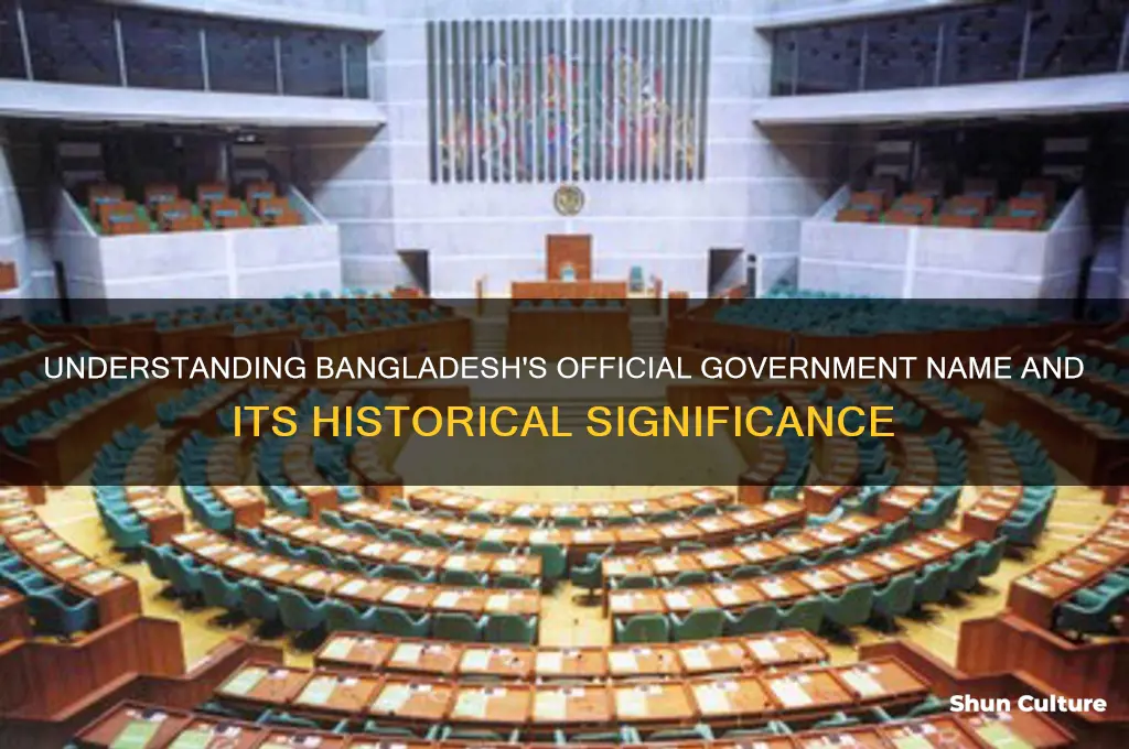 what is the government name of bangladesh