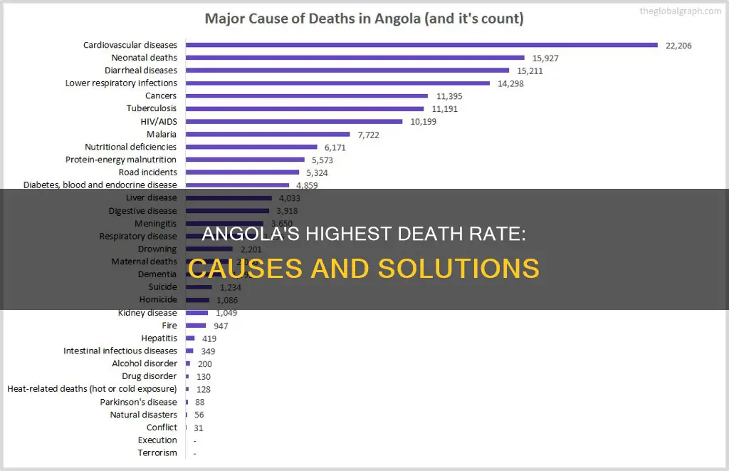 what is the highest death rate in angola