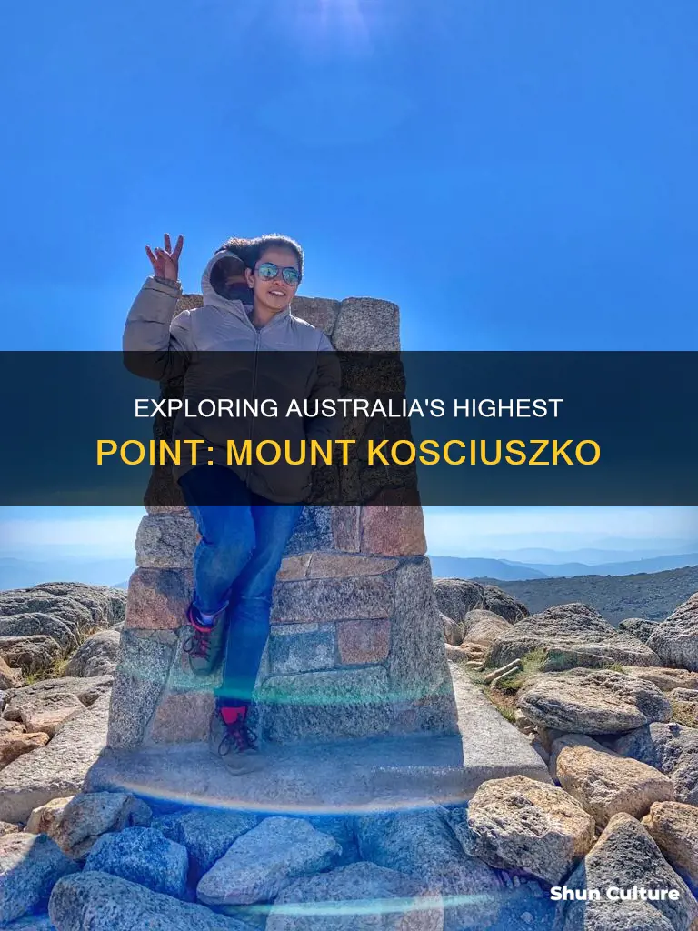 what is the highest point in the country of australia