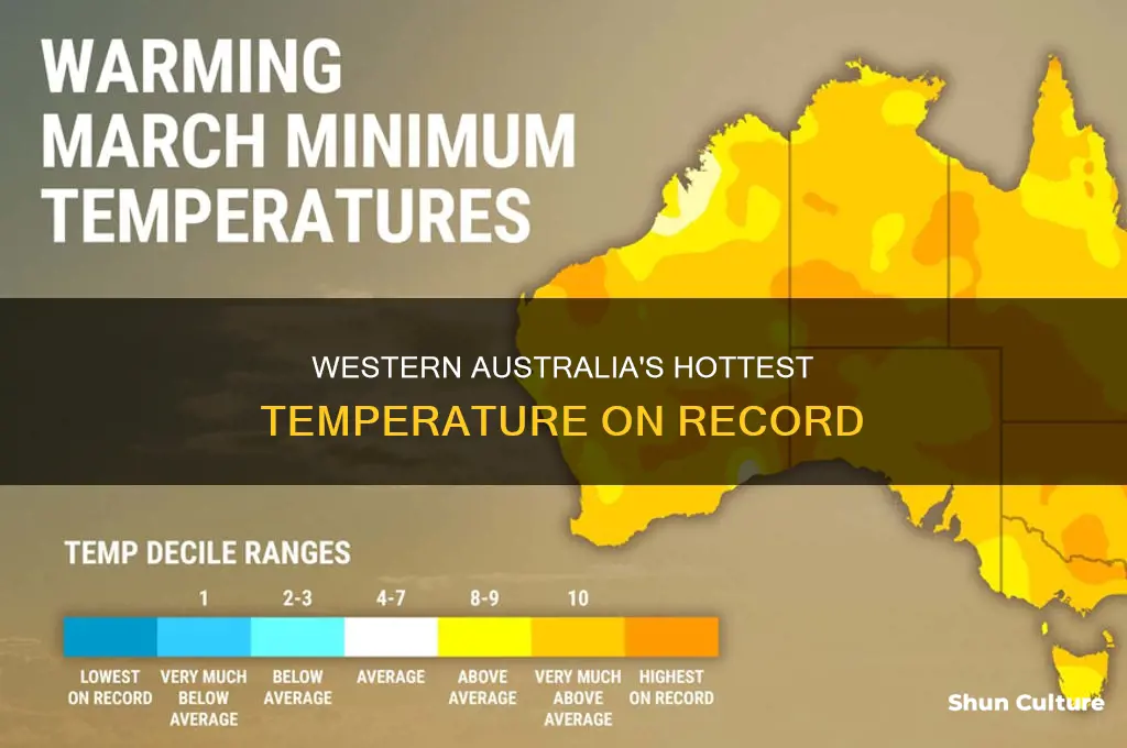 what is the highest recorded temperature in western australia