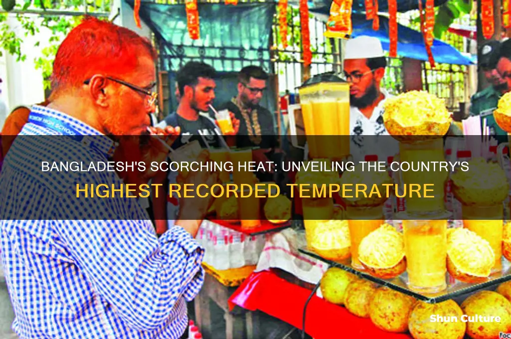 what is the highest temperature in bangladesh