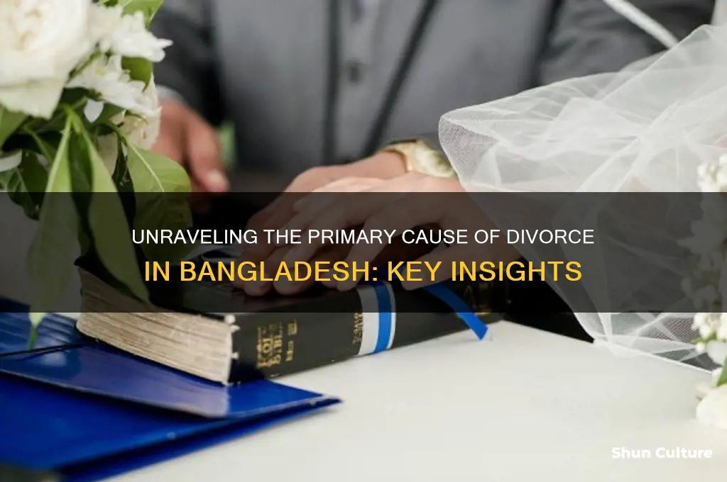 what is the main reason for divorce in bangladesh