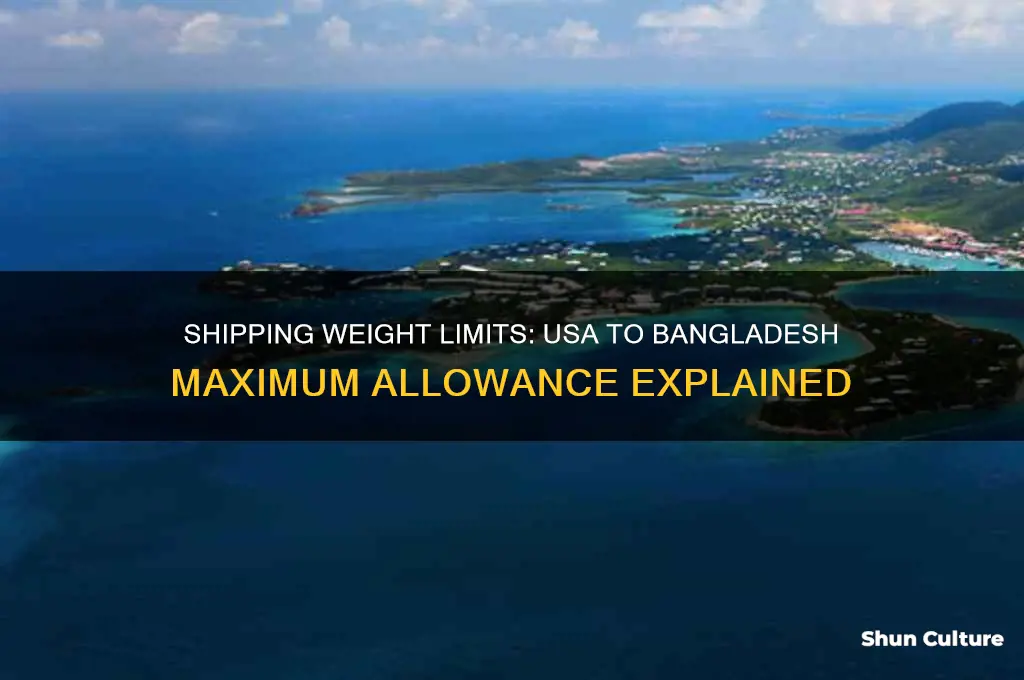 what is the maximum weight taken in usa to bangladesh