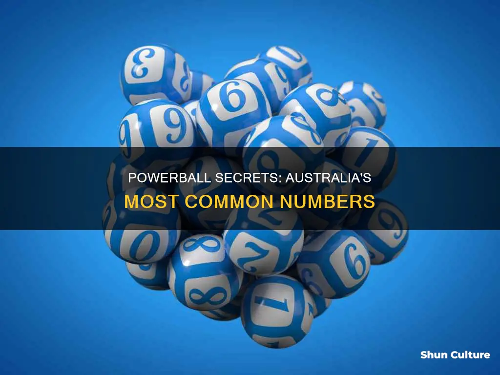 what is the most common powerball number in australia