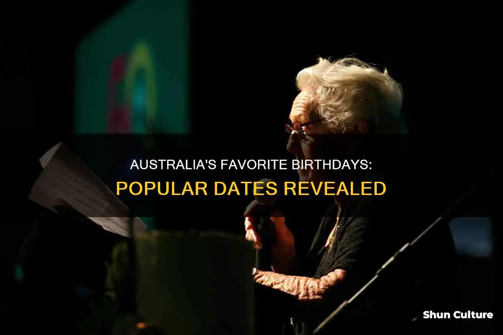 what is the most popular birthday in australia