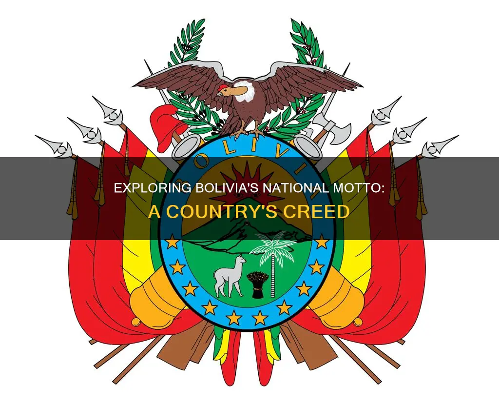 what is the motto of bolivia