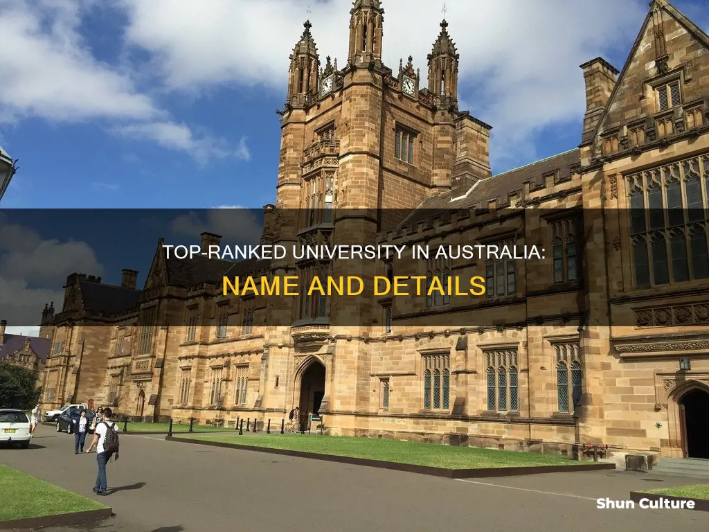 what is the number 1 university in australia