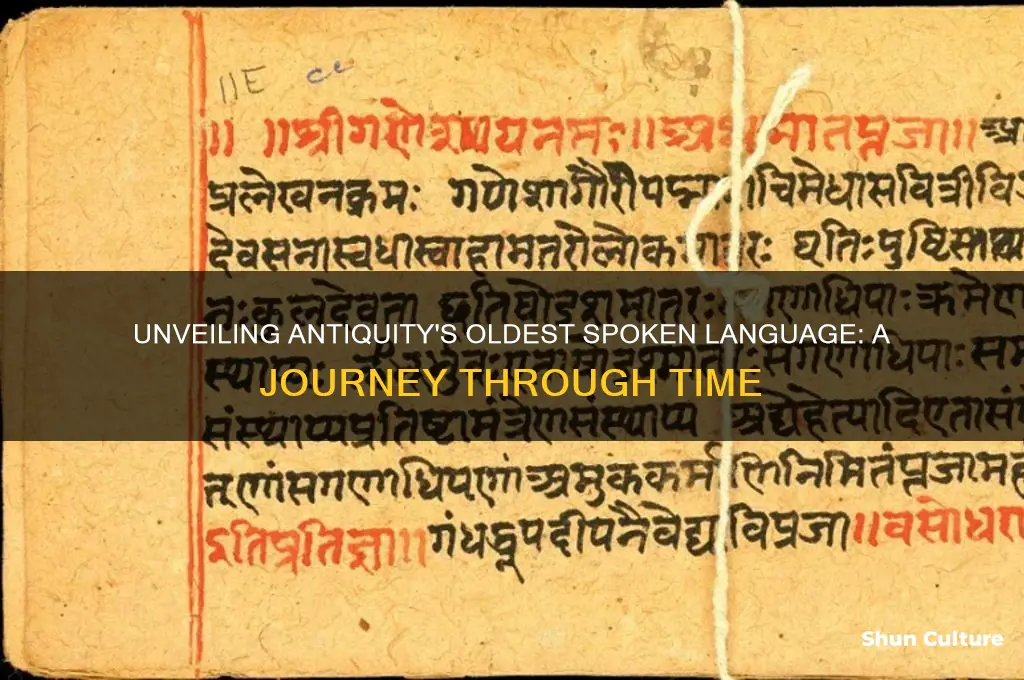 what is the oldest language spoken in antiguity