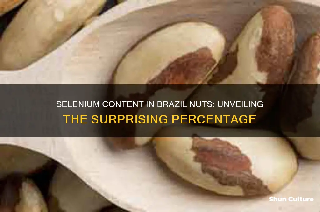 what is the percentage of selenium in brazil nuts