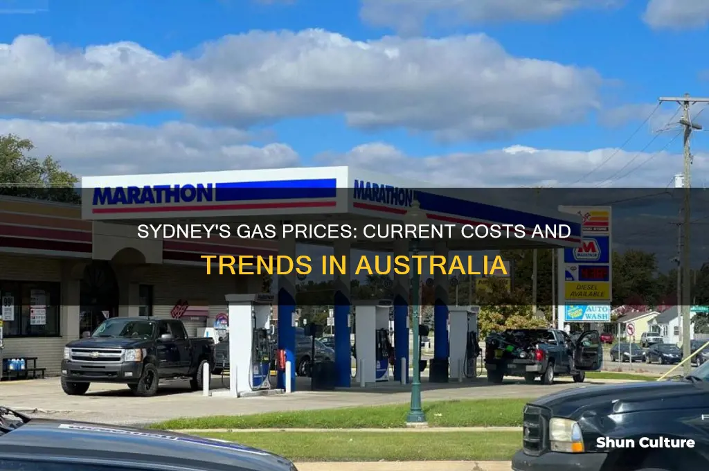what is the price of gas in sydney australia