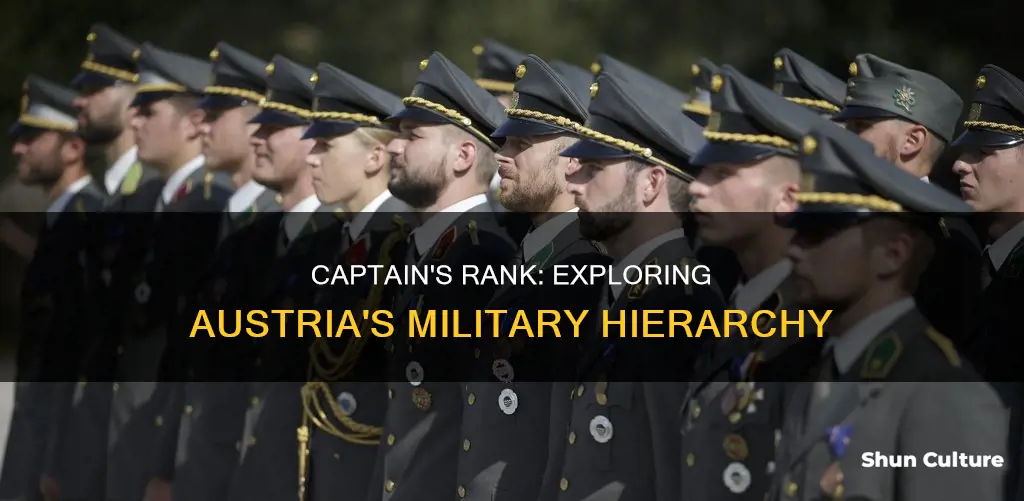 what is the rank of captain in austria