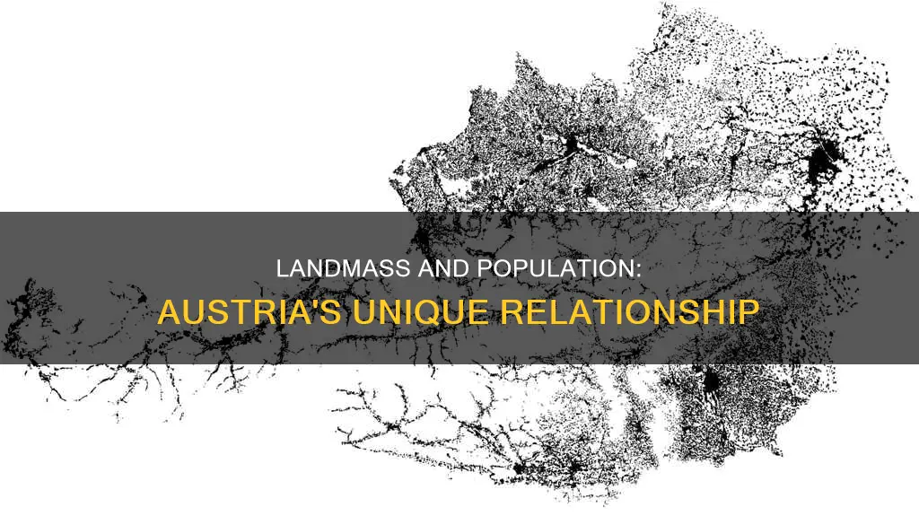 what is the relationship between population and landmass in austria