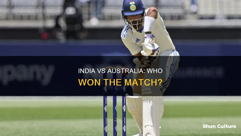 what is the result of india vs australia match